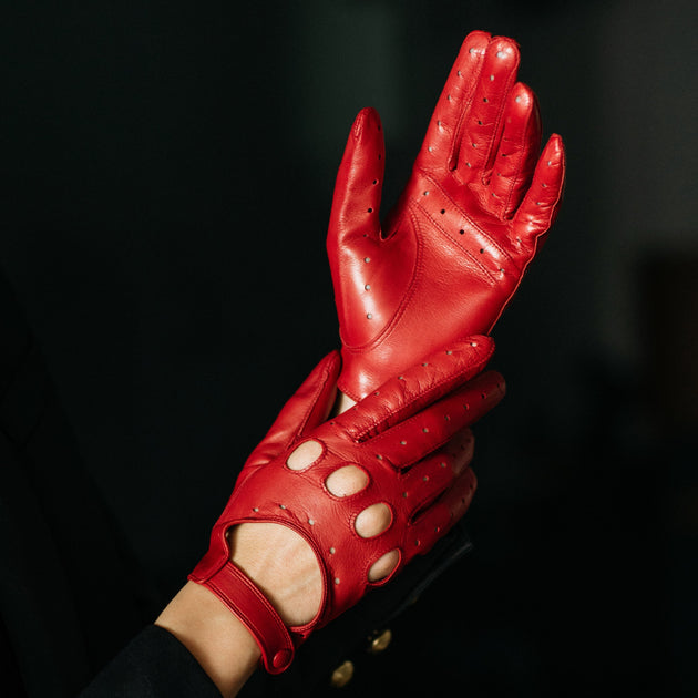 Messina Red Leather Gloves – Glove Gallery