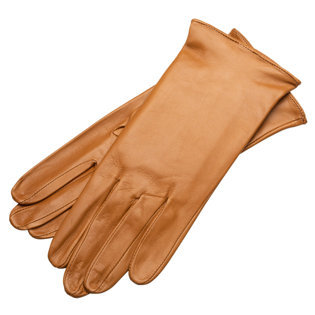 Riding Gloves Camel Colored Leather Gloves Womens 40 Gram