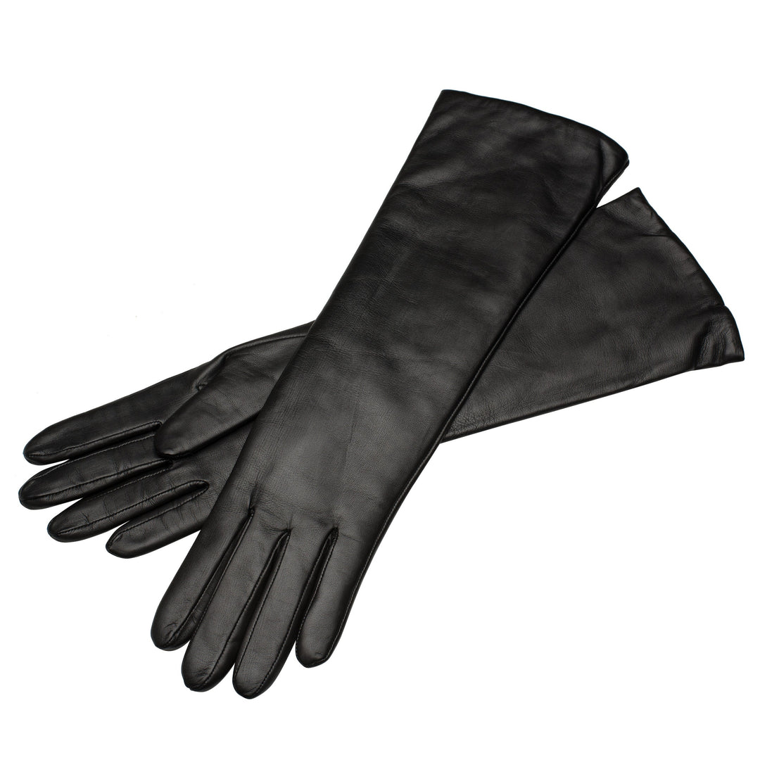 Marsala Long Black Leather Gloves – Glove Gallery