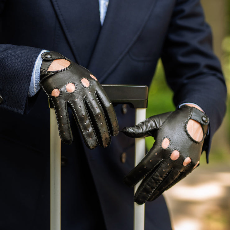 Rome Black Driving Gloves – Glove Gallery