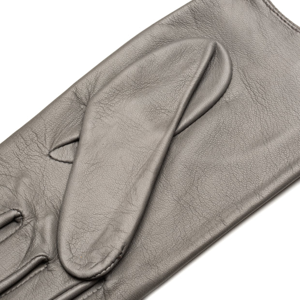SHIELD & STYLE GREY LEATHER GLOVES