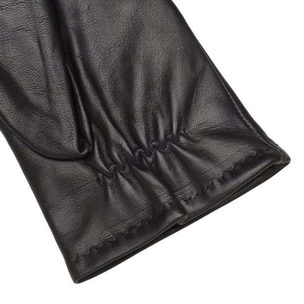 San Severo Black Leather Gloves