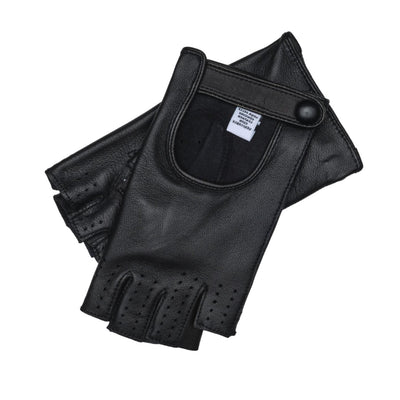 Siracusa Black Leather Driving Gloves