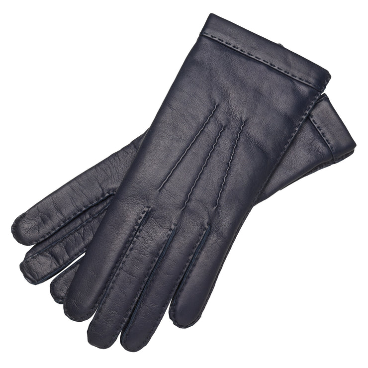 Portici Blue Navy Leather Gloves