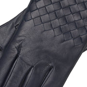 Trani Blue navy Leather Gloves