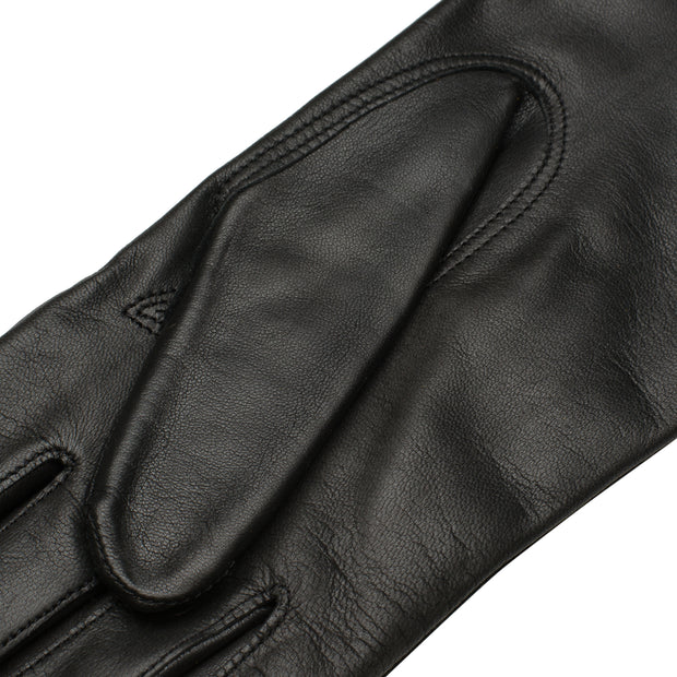 Assis Black Leather Gloves