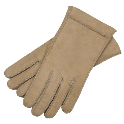 Wellington Beige Shearling Gloves