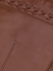Ferrara Saddle Brown Leather Gloves