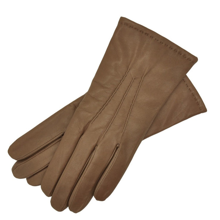 Cremona Taupe Leather Gloves