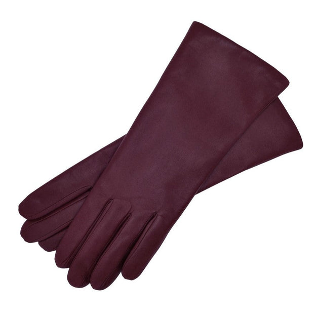 Marsala Aubergine Leather Gloves