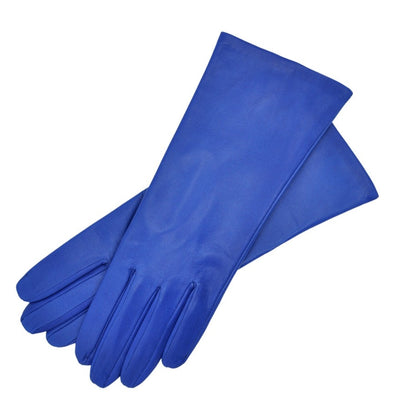 Marsala Royal Blue Leather Gloves