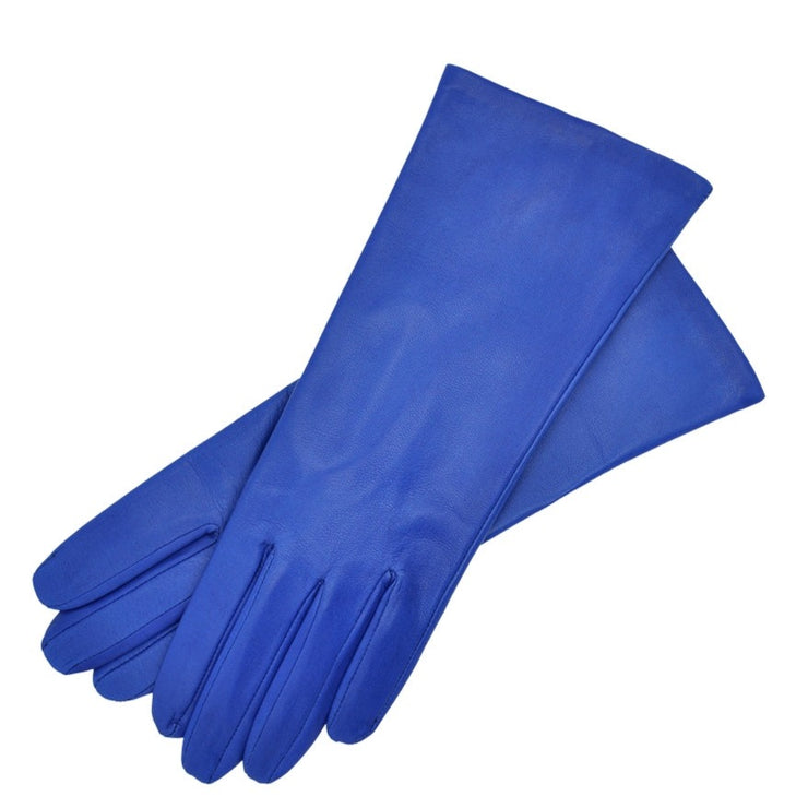 Marsala Royal Blue Leather Gloves