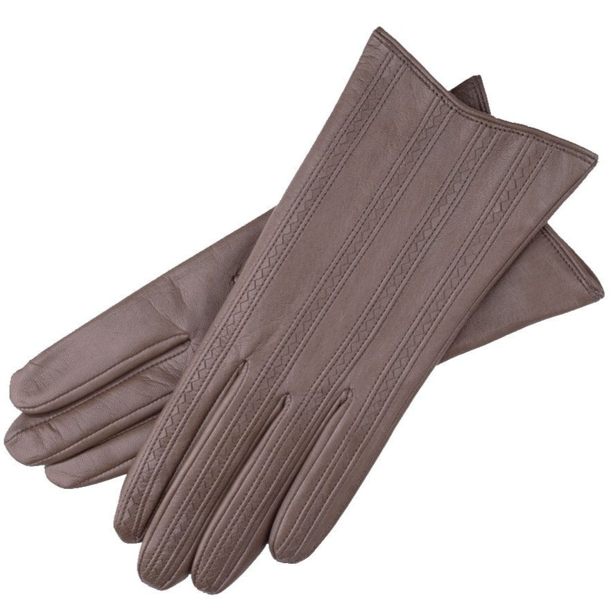 Pavia Light Grey Leather Gloves – Glove Gallery