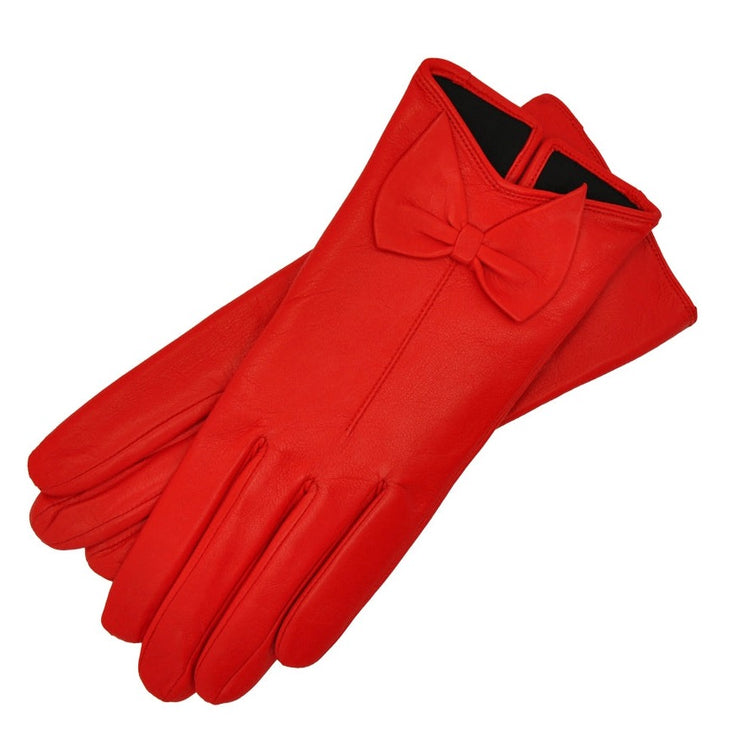 Avellino Red Leather Gloves