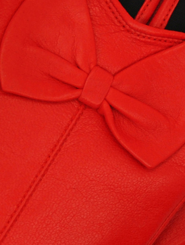 Avellino Red Leather Gloves