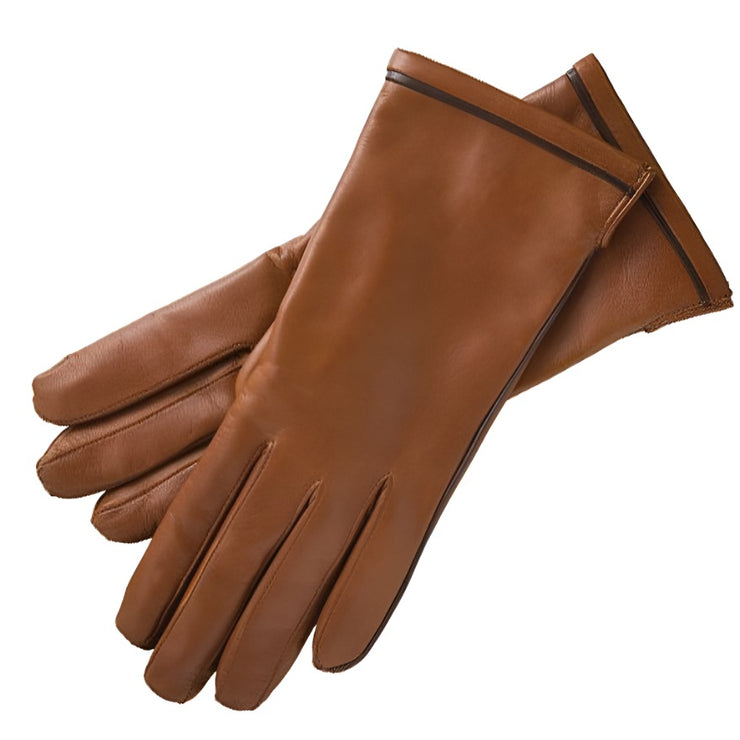 Crotone Saddle Brown Leather Gloves