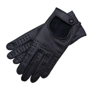 Monza deerskin black driving gloves