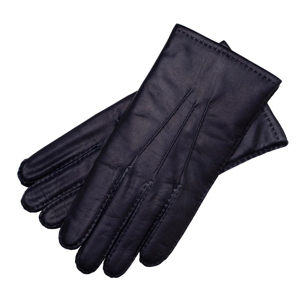 Façonnable navy on sale leather gloves