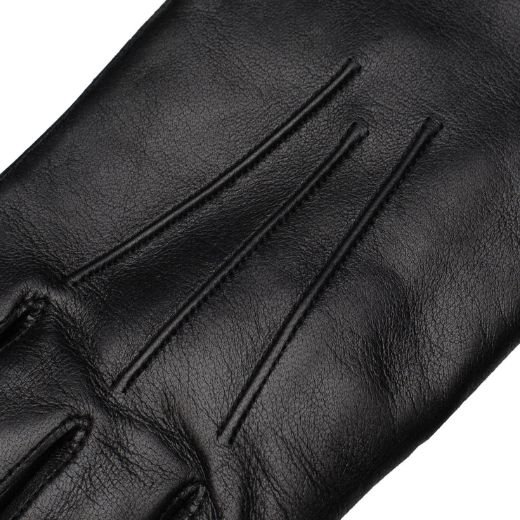 Benevento Black Leather Gloves