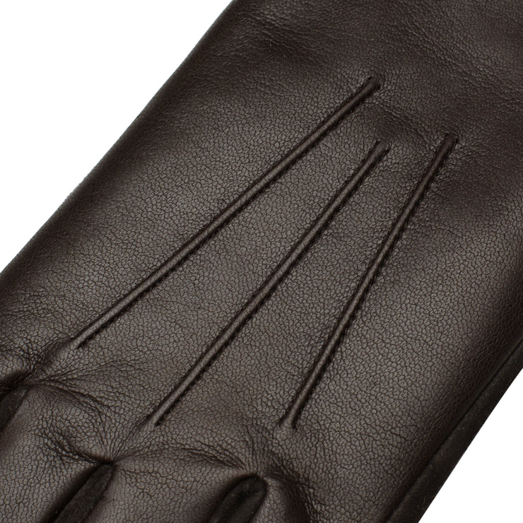 Sassari Dark Brown Leather Gloves