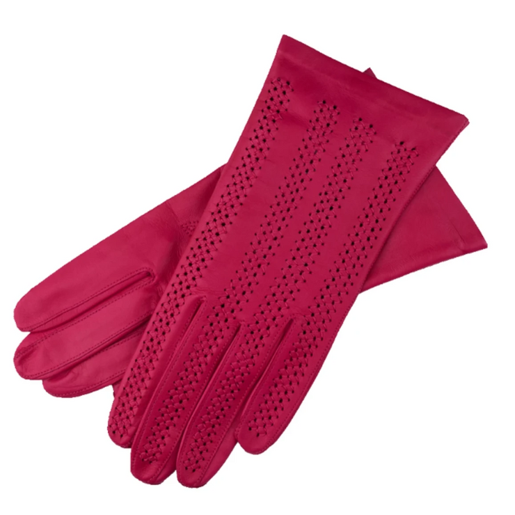 Vernazza Hot Pink leather gloves