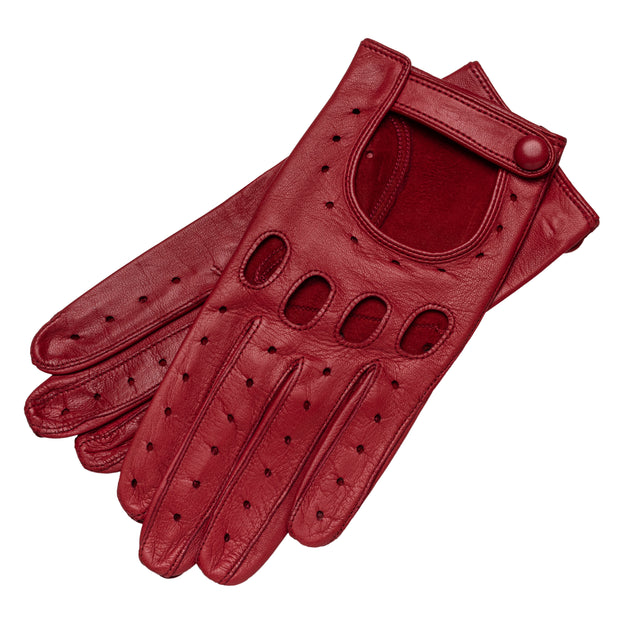 Messina Dark Red Leather Gloves