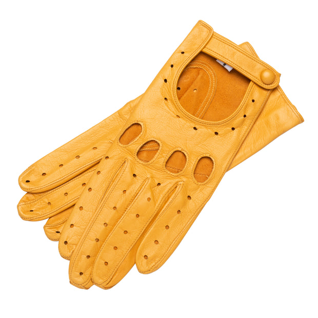 Messina Yellow leather gloves