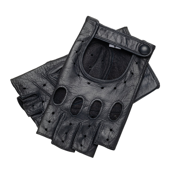 La Spezia Black Leather Gloves