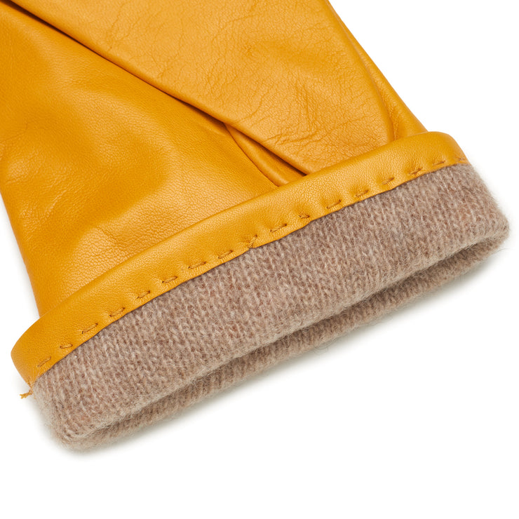 Cremona Yellow Leather Gloves