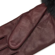 Venezia Aubergine Leather Gloves