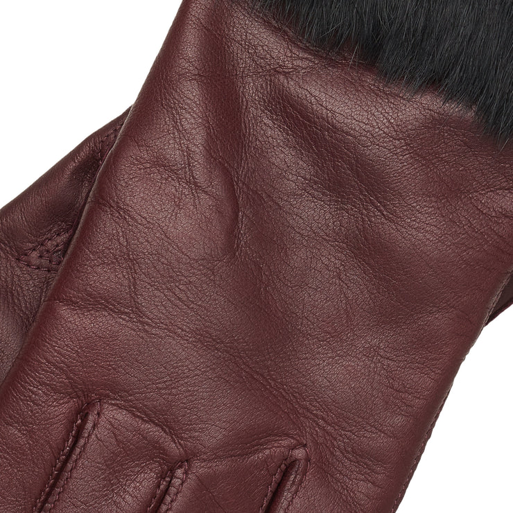 Venezia Aubergine Leather Gloves