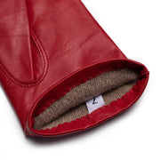 Ferrara Dark Red Leather Gloves