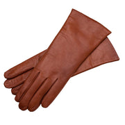 Marsala saddle brown leather gloves