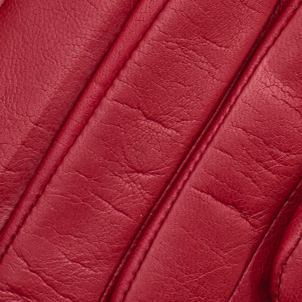 Marsala dark red leather gloves