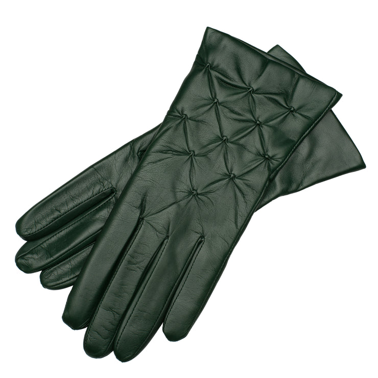 Firenze Green Olive Leather Gloves
