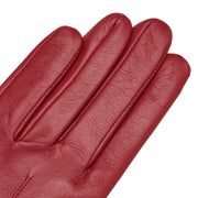 Avellino Dark Red Leather Gloves