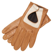 Livorno Camel and Cream leather gloves