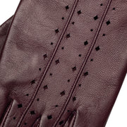 Ravello Aubergine Leather Gloves
