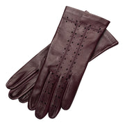 Ravello Aubergine Leather Gloves
