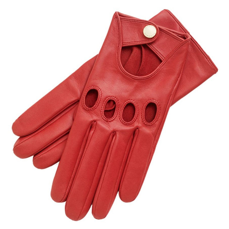 Charlotte Nappa Bourgogne Leather Driving Gloves