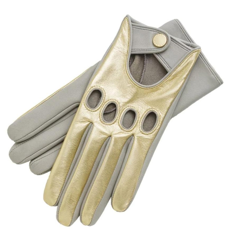 Charlotte Nappa Gold Leather Driving Gloves