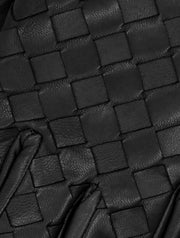Amalfi black leather gloves