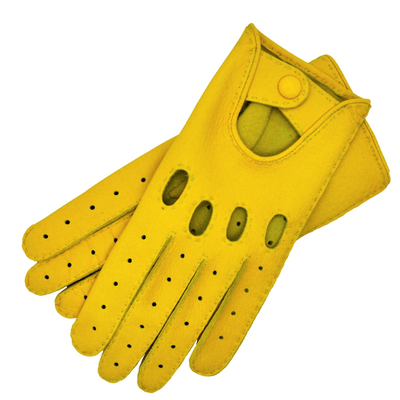 Rome Yellow deerskin driving gloves