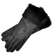 Venezia Black Leather Gloves