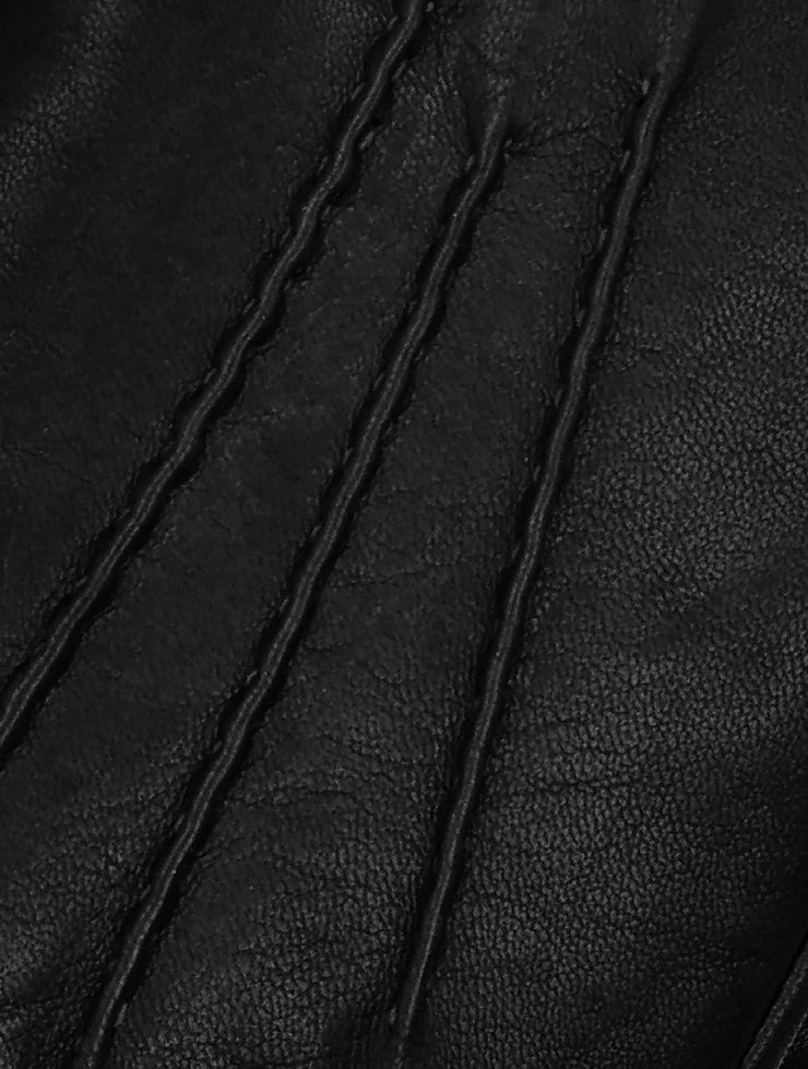 Cremona Black leather gloves