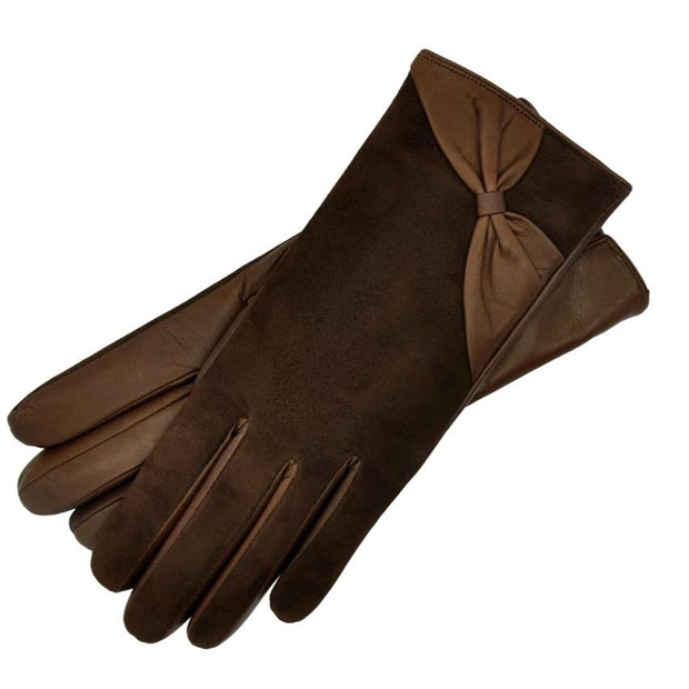 Vittoria Chocolate Brown Leather Gloves