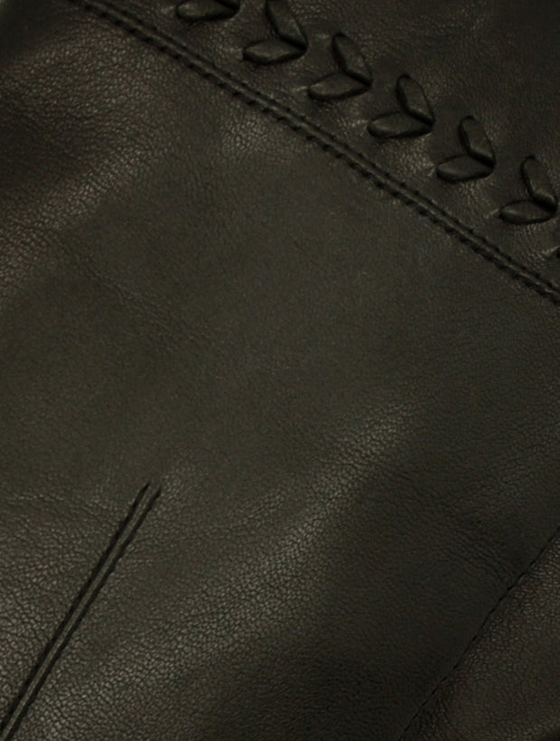 Ferrara Black Leather Gloves
