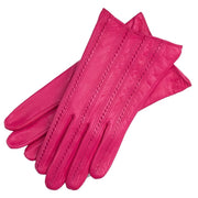 Pavia Hot Pink Leather Gloves