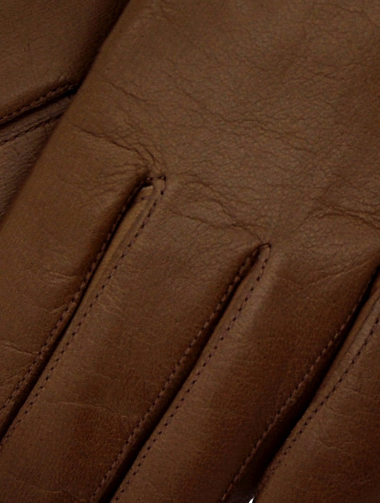 Marsala Chocolate Brown Leather Gloves