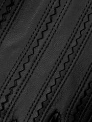 Pavia Black Leather Gloves